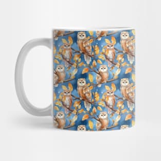 Watercolor owls on tree Mug